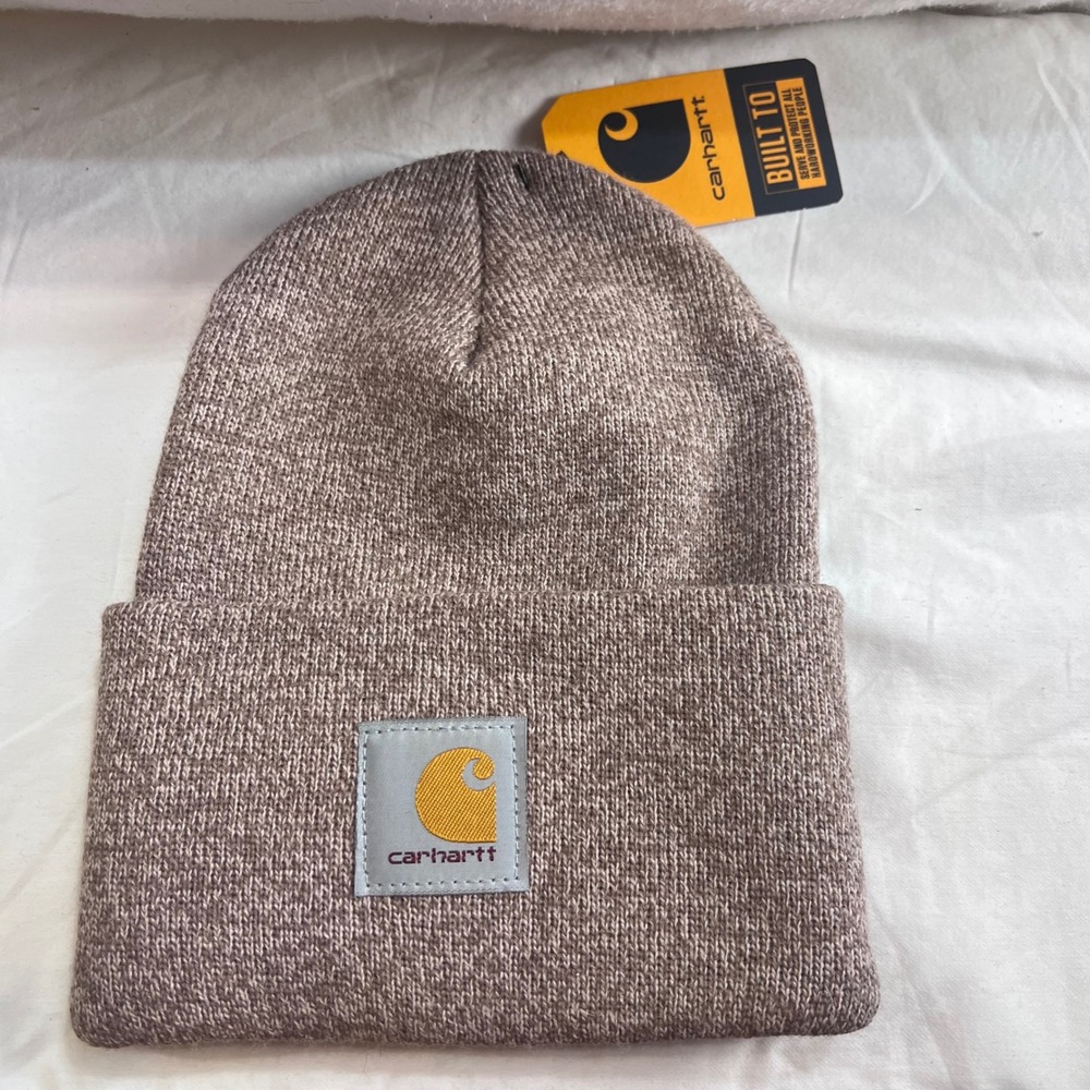 Carhartt A18 Acrylic Watch Hat Beanie Heather Brown Marl Knit New With Tags